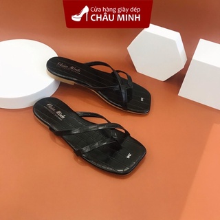 Dép xỏ ngón nữ mũi vuông