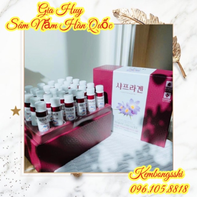 [HÀNG MỚI VỀ] Nước Uống Nhụy Hoa Nghệ Tây Saffron Collagen 3000mg 30 Chai