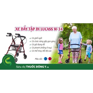 Khung tập đi lucass w14 (có ghế,có giỏ,có phanh)