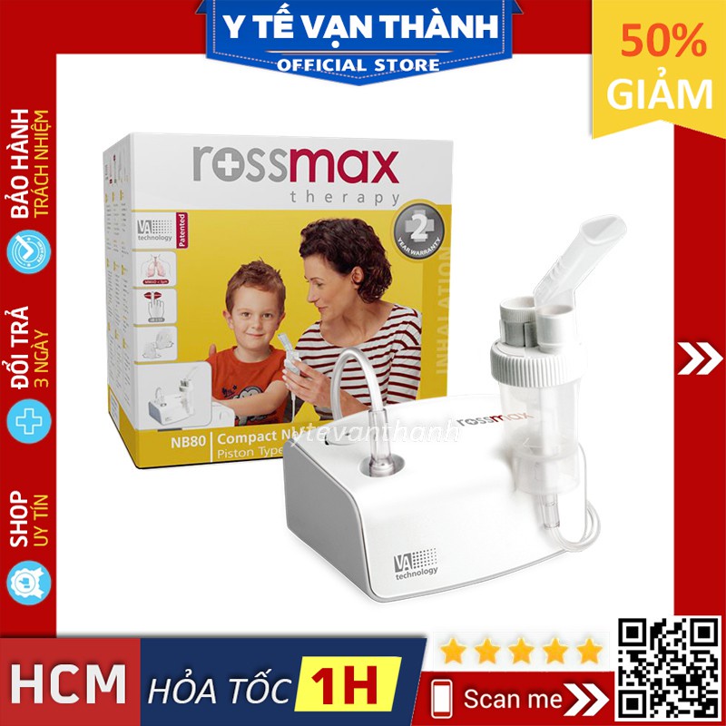 ✅ [CHÍNH HÃNG] Máy Xông Khí Dung Mũi Họng- Rossmax NB80, (Rosmax) -VT0768 | Y Tế Vạn Thành