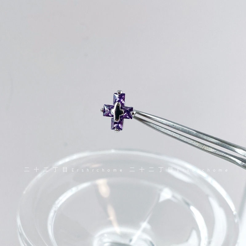 Khuyên Tai Dạng Chữ C Bằng Thép Titan Đính Đá zircon Thời Trang Cho Nam Và Nữ