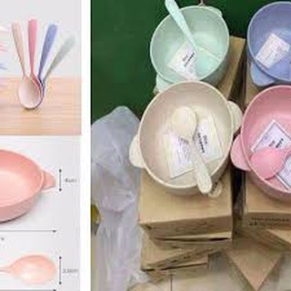 BỘ BÁT THÌA LÚA MẠCH CHO BÉ TẬP ĂN DẶM