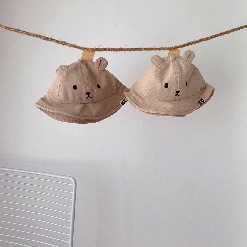 Mũ chống nắng in hình gấu cho bé trai và bé gái 6 tháng đến 2 tuổi