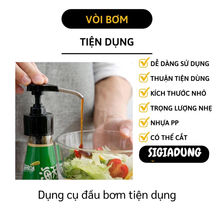 [SGD] Vòi Bơm Siro - Vòi Bơm Dầu Gội, Sữa Tắm, Nước Sốt Bằng Nhựa PP An Toàn 8759