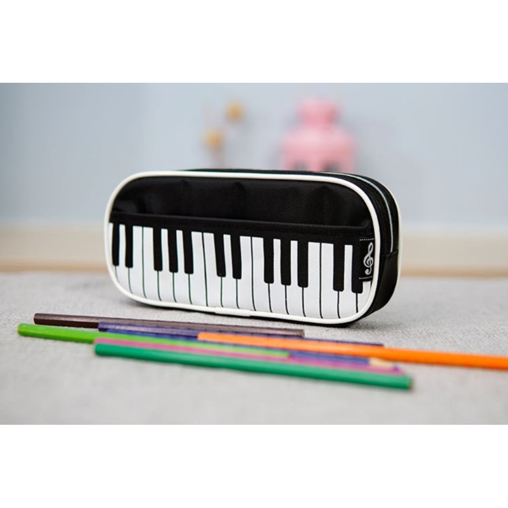 Hộp bút hình Piano-Kích thước rộng đựng được nhiều bút-Chất liệu tốt-Tín đồ âm nhạc