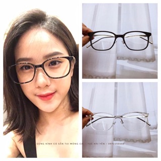 Gọng Kính Trong Suốt Vuông Tròn
