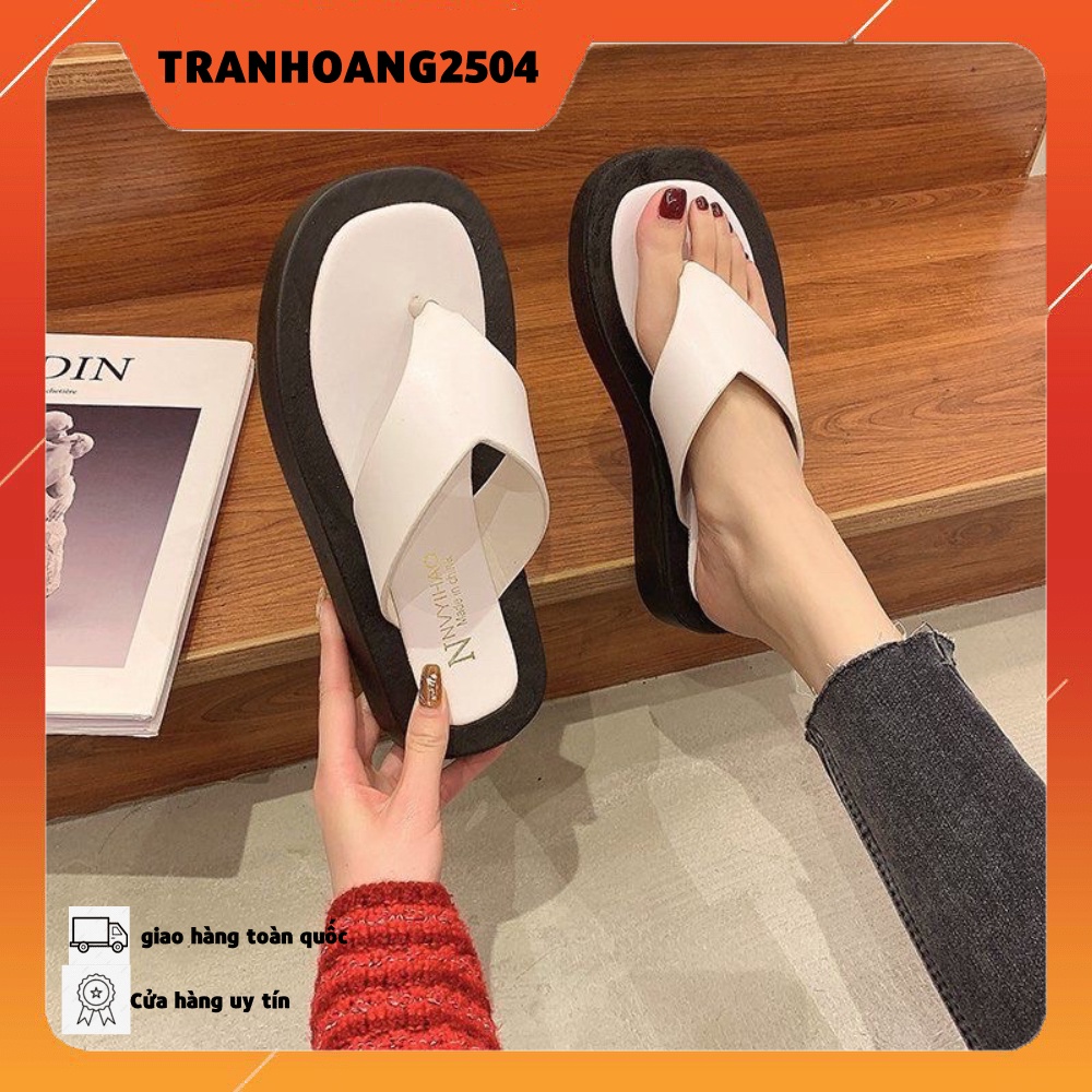 Dép Xỏ Ngón Nữ Mũi Vuông Ulzzang Phong Cách Hàn Quốc - DX001
