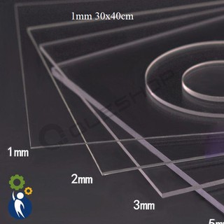 1 Tấm Mica dày 1mm kích thước 30cmx40cm, Tấm nhựa mica trong nguyên liệu Handmade