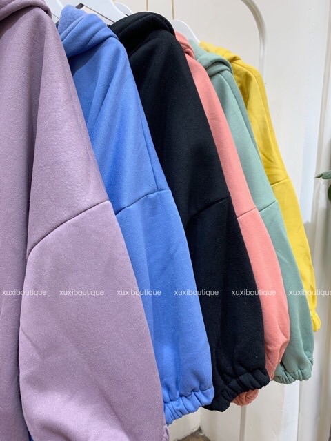 Áo Khoác Nỉ Trơn Tay Bồng💚💛💜💙🖤 | BigBuy360 - bigbuy360.vn