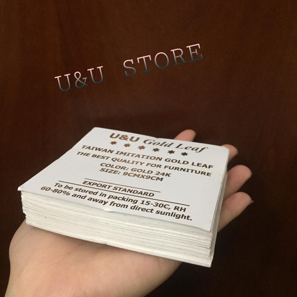 Bộ 200 Lá Vàng Miếng 24K Dùng Cho Trang Trí  chuyên Dát Vàng, nguyên liệu slim