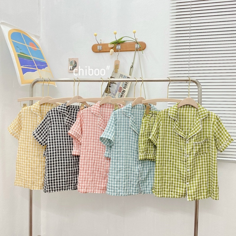 Bộ Ngủ Pijama mặc nhà mát mẻ, hoạ tiết trẻ trung, đồ bộ mặc nhà mùa hè