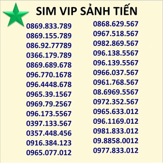 Sim Số Đẹp Sảnh Tiến, Sim Viettel Trả Trước, Giá Cực Rẻ, Hỗ Trợ Đăng Ký Chính Chủ