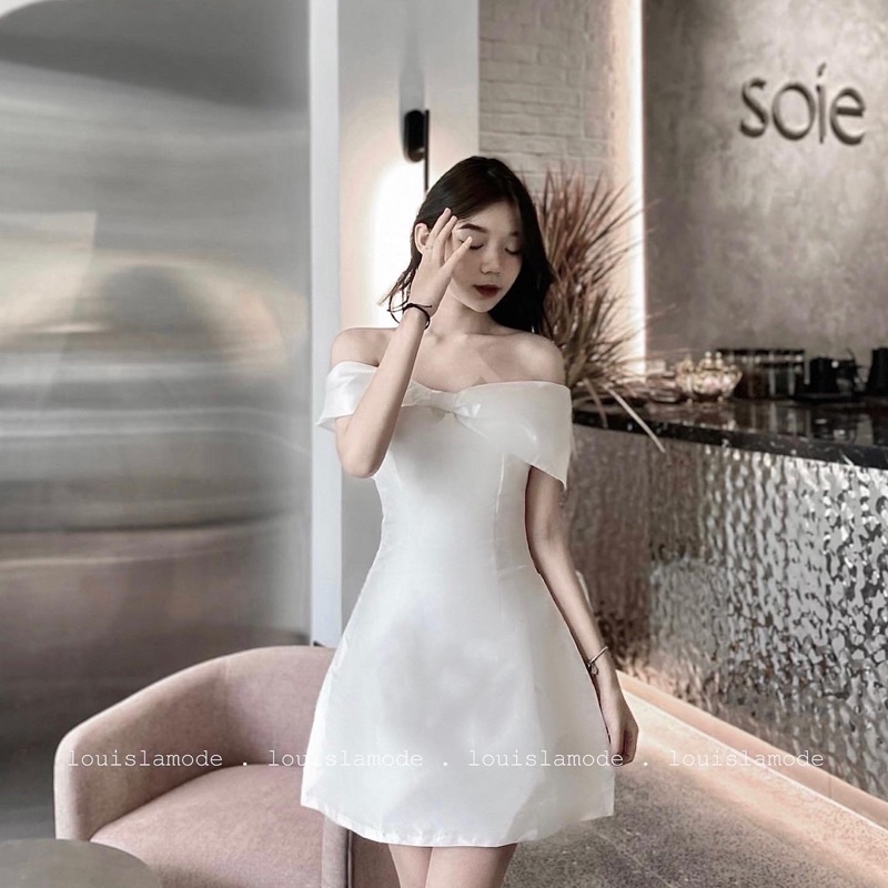 ( ẢNH CHÍNH CHỦ )Váy Nơ Trễ Vai