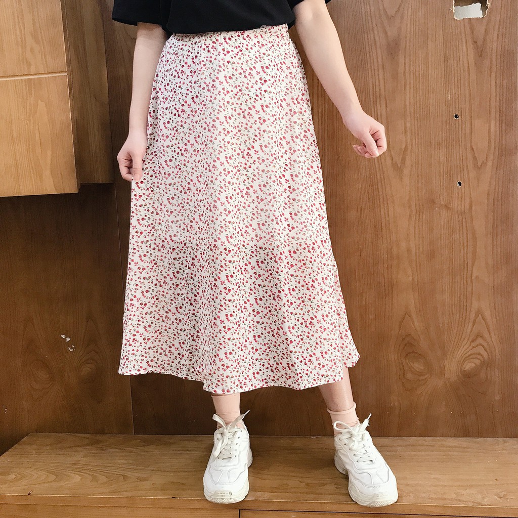 [ Mã FAGREEN55 giảm 10% tối đa 30K đơn 99K] Chân váy hoa nhí vintage nhiều màu - Chân váy dài vintage CV14 | BigBuy360 - bigbuy360.vn