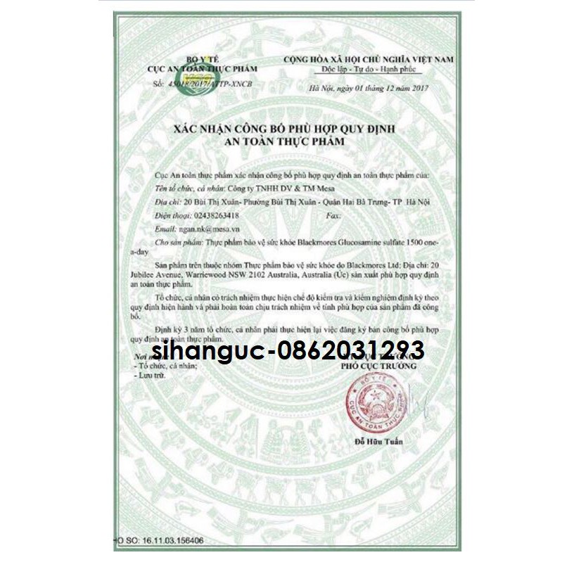 Viên uống Blackmores Glucosamine 1500mg