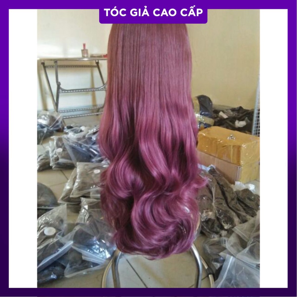 Tóc kẹp chữ U màu đỏ mận
