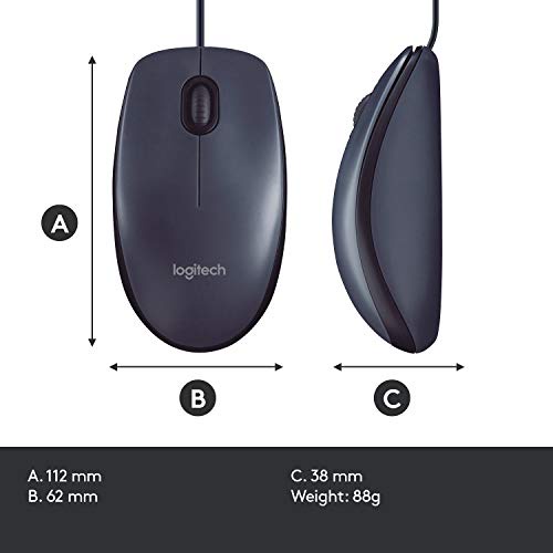 Bàn phím máy tính văn phòng có dây Logitech K120 | Chuột Logitech B100 -  Hàng Chính Hãng