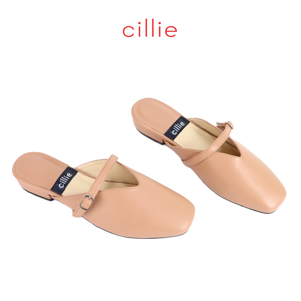 [FORM NHỎ - CHỌN LÊN 1 SIZE] Dép sục nữ mũi vuông thời trang phối dây nhẹ nhàng đế cao 2cm Cillie 1174