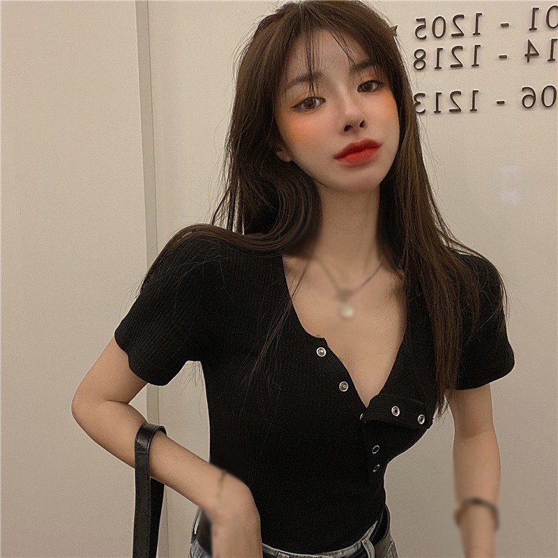 Áo thun lửng tay ngắn thời trang dành cho nữ