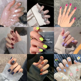 YADORNOS Bộ 24 móng tay giả thời trang đơn giản cho nữ