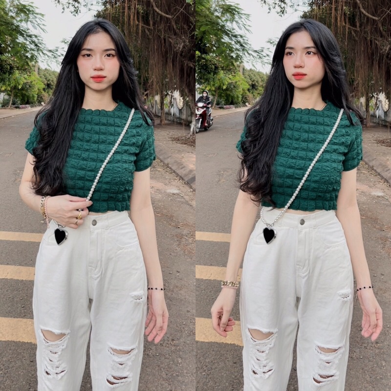ÁO CROP XỐP-QUẦN JEAN