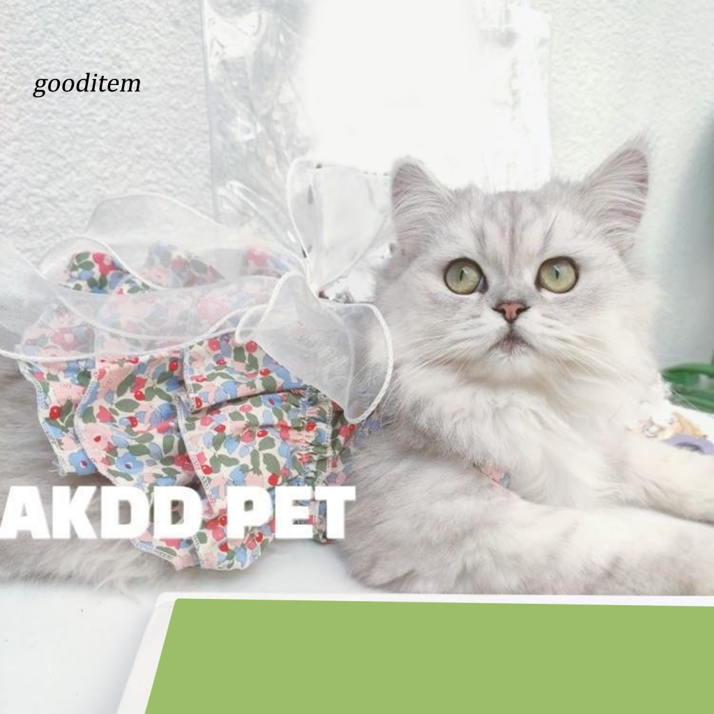 Đầm Thoáng Khí Thắt Nơ In Hoa Dành Cho Thú Cưng