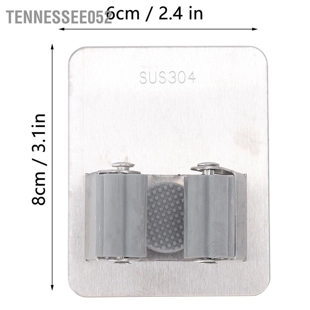 Tennessee052 Giá đỡ cây lau không có móc Có lỗ Lắp đặt miễn phí Điều chỉnh tự động nhỏ gọn bằng thép gỉ màu bạc treo nhà