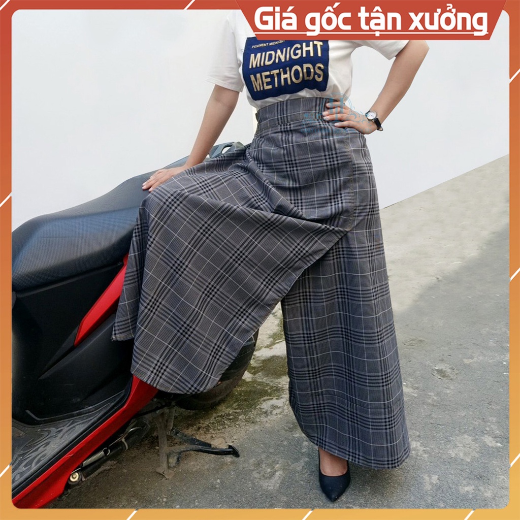 Váy Chống Nắng Xẻ Tà Kaki GIÁ TẬN XƯỞNG Chất Liệu Dày Dặn Và Mềm Mại Có Nút Bấm Chắc Chắn H&T Fashion