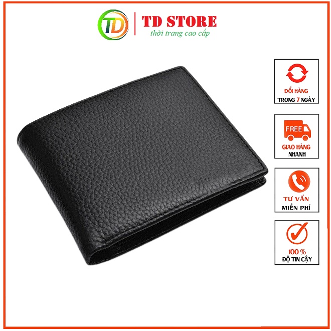 Ví Nam Da Bò Thật Cao Cấp Siêu Bền | Bóp Da Nam Bảo Hành 12 Tháng - TDStore | LT01