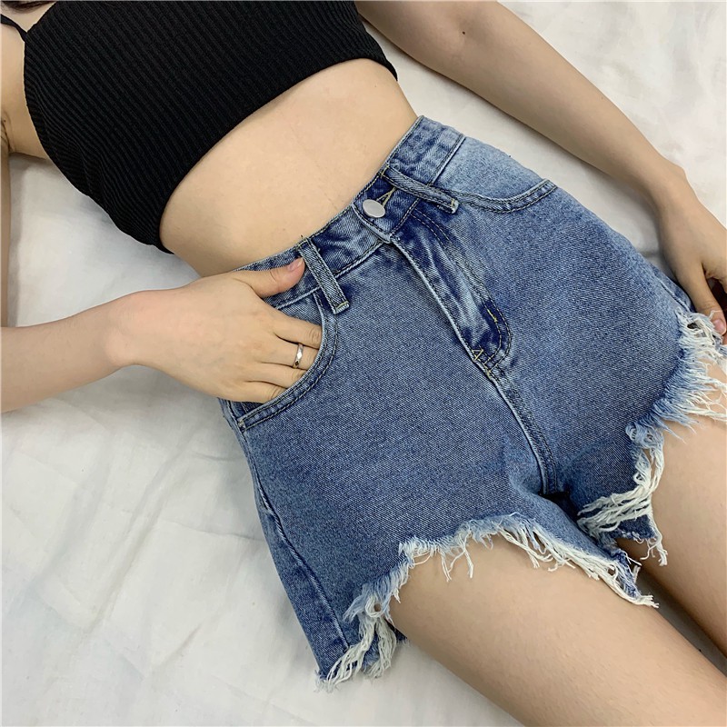 Quần Jeans Ripped Short