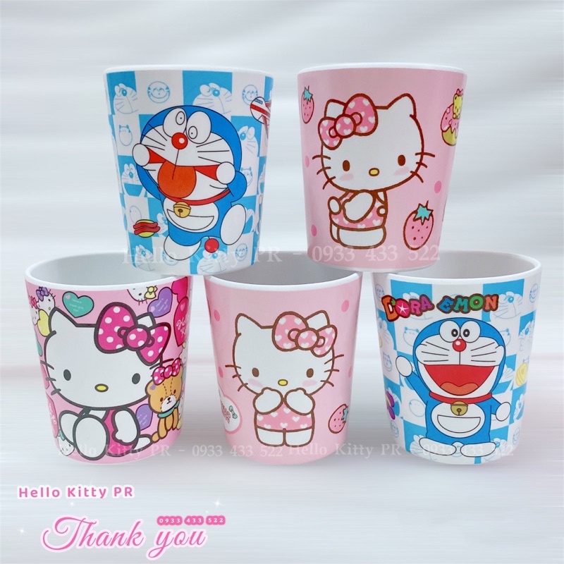 Ly cốc uống nước Hello Kitty - Doremon Doraemon