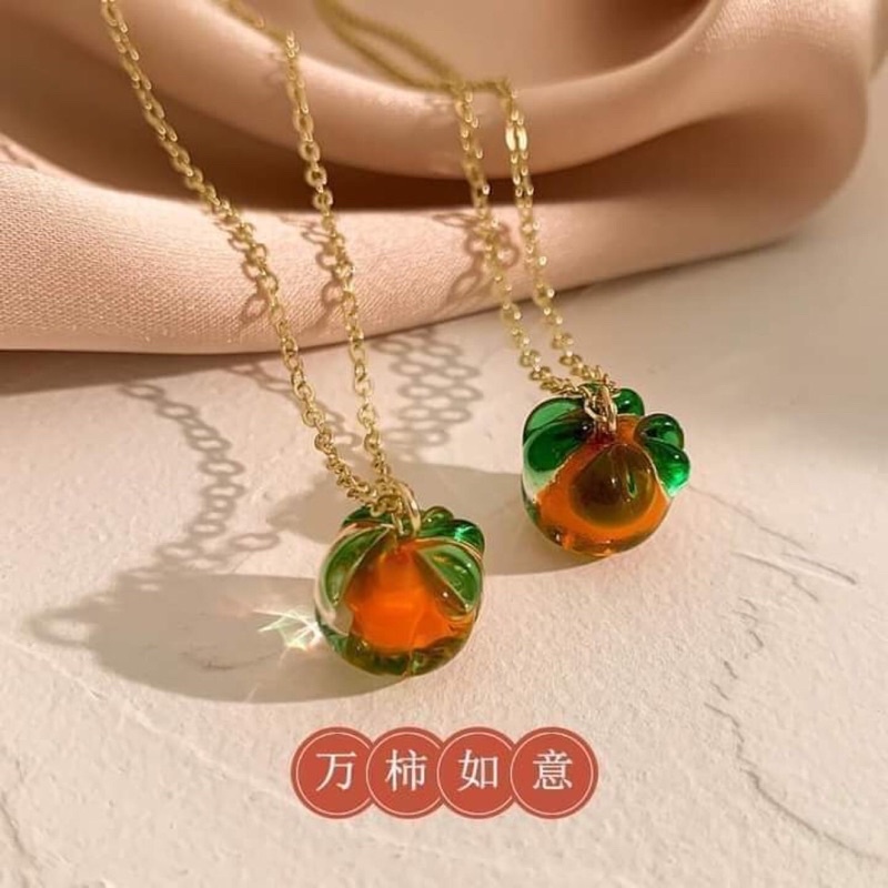 Dây Chuyền Mặt Hình Quả Quýt Dễ Thương