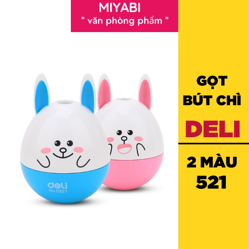 Gọt bút chì Deli 0521/0522 cute hình con lật đật - Gọt bút chì mini cao cấp - MIYABI STORE