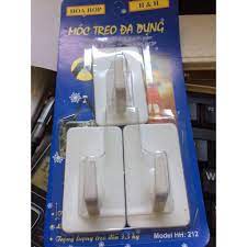 Vỉ 2-3 móc dán tường chịu lực 3,5kg siêu dính Hòa Hợp 212