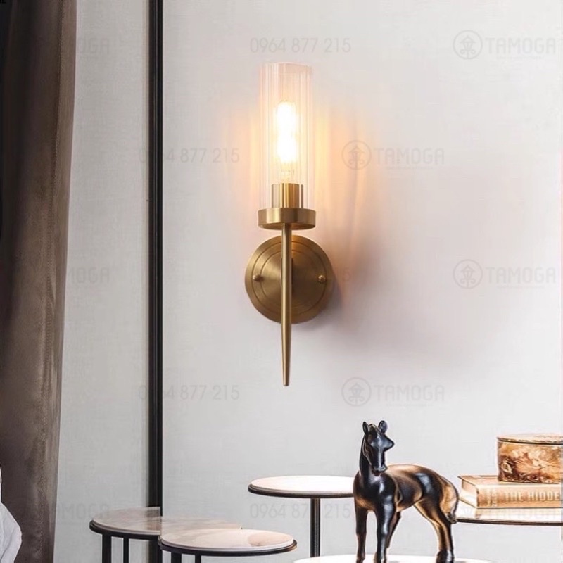 Đèn ngủ treo tường, đèn tường trang trí pha lê đơn DGT 1267, 3008
