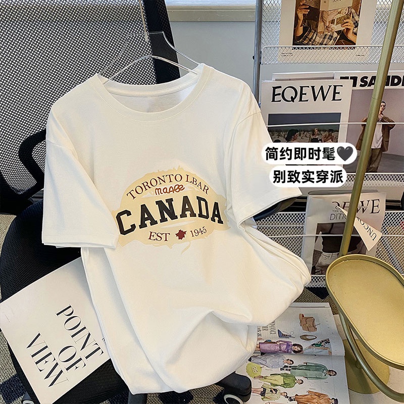 Áo thun HIIXIIVI 100% cotton tay ngắn cổ tròn thời trang mùa hè phong cách Hàn Quốc cho nữ 2022