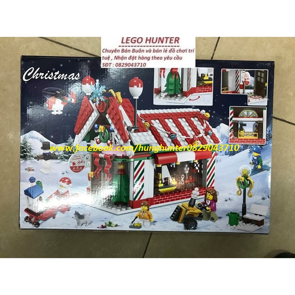 Bộ xếp hình Lego Bela 11093 Cửa hàng bán đồ Giáng Sinh