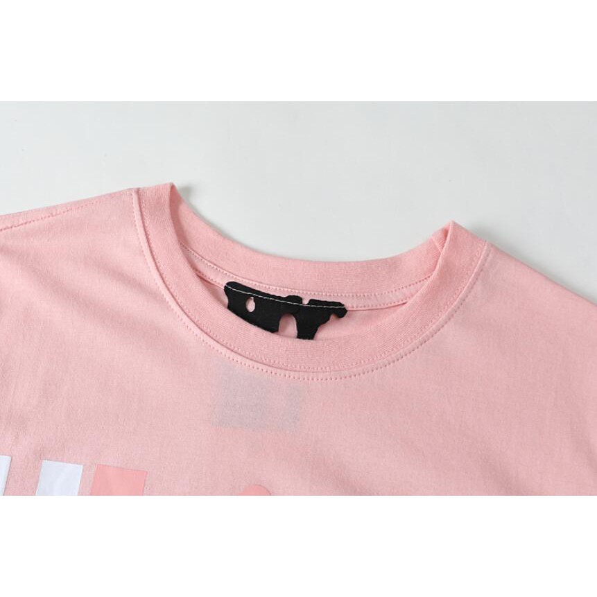 Áo thun cotton tay ngắn in chữ Vlone phong cách thời trang cho nam nữ