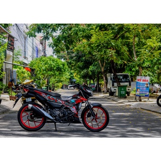 Tem rời dán xe raider fi mẫu cá chép đỏ cực đẹp, hàng 3 lớp chất lượng cao ,team decal