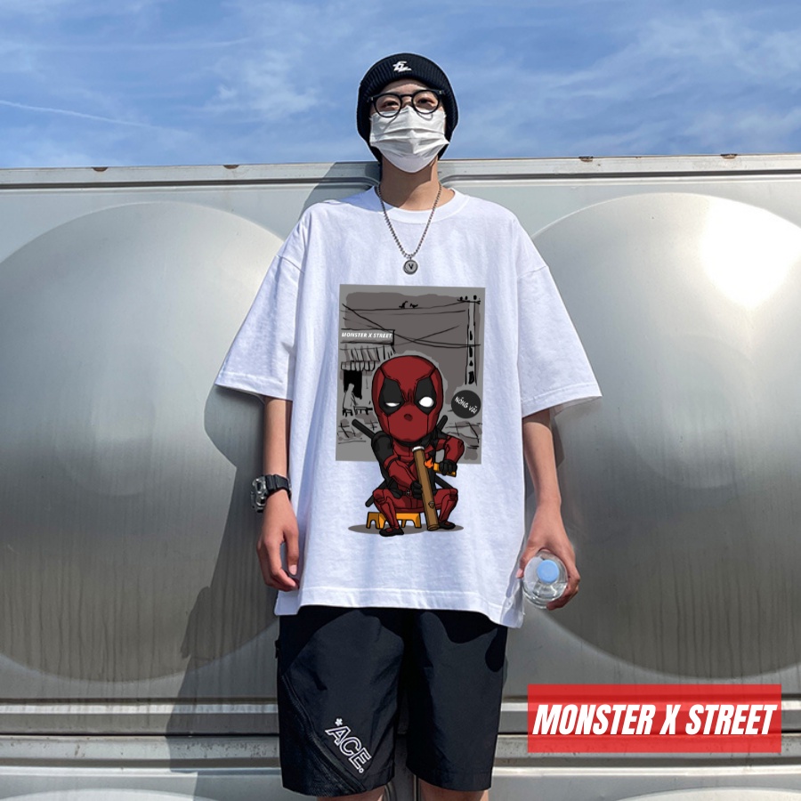 Áo thun unisex MONSTER X STREET D.P phông tay lỡ nam nữ form rộng Local Brand