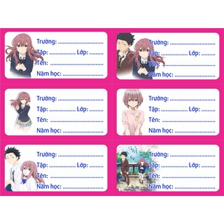 24 chiếc Nhãn dán tập Mẫu 05 - Dáng hình thanh âm