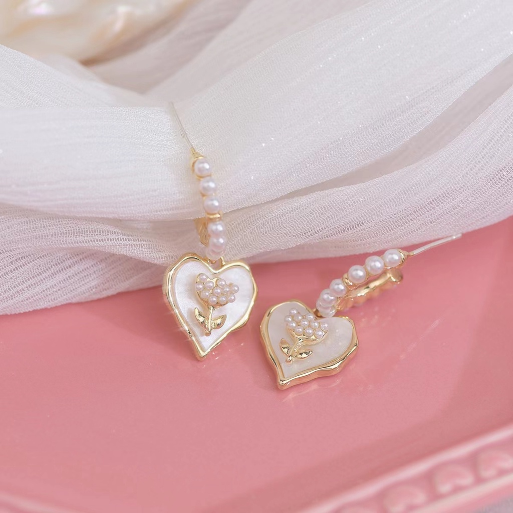 Bông Tai Mạ Bạc 925 Hình Hoa Tulip Đơn Giản Phong Cách Hàn Quốc 2022