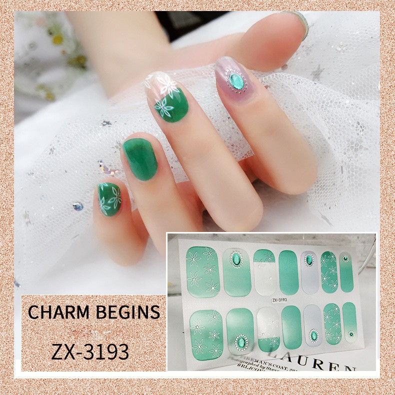 [Video Thực Tế] Dán Móng Tay - Nail Sticker - 14  Miếng Đủ Size - Đa Dạng Phong Cách - Cực Nhiều Mẫu