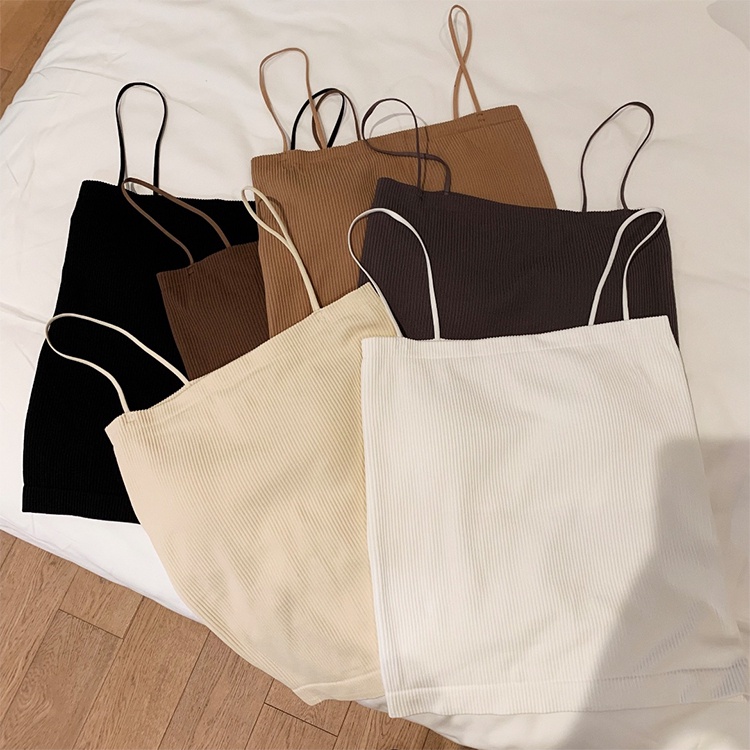 Áo hai dây nữ SUXI dáng ngắn có mút ngực thời trang mùa hè