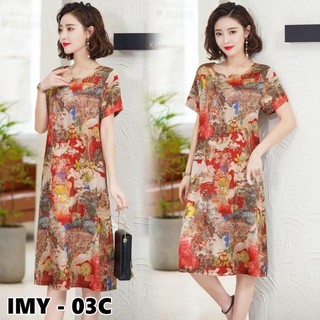[Xả Kho] Váy Trung Niên  - Đầm Trung Niên Hàng Thiết Kế, Vải Lụa Mát Mịn Thiết Kế Dành Cho U40-U50-U60.