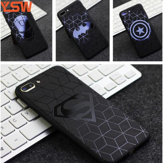 Ốp điện thoại mặt bóng họa tiết Batman Spiderman cho HUAWEI J7 J2 Prime Nova 3i Y9 2019 Vivo S1 V9 OPPO F3 A77