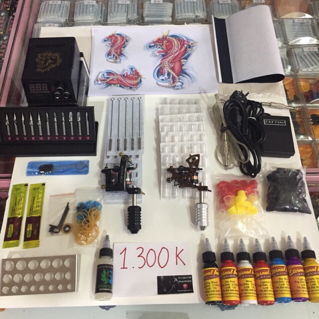 Bộ kit 2 máy xăm Mẫu 01( hàng có sẵn)