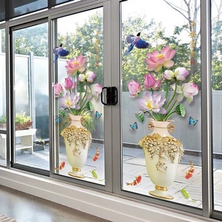 Decal Dán Tường 3D Bình Hoa