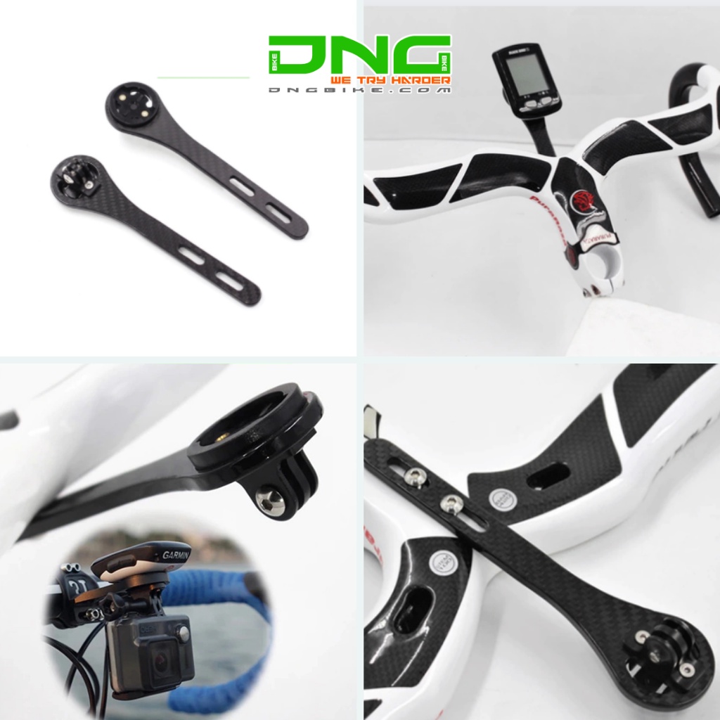 Giá bắt đồng hồ xe đạp gắn ghi đông liền pô tăng carbon GARMIN CATEYE - Giá rẻ vô địch