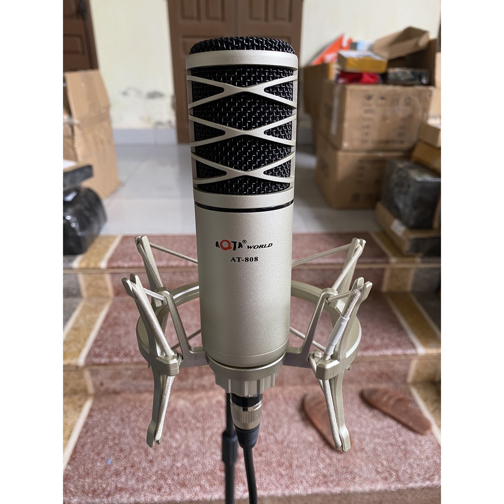 Trọn Bộ Sound Card K300 Mic AT808 . Chuyên Dùng Livestream , Thu Âm , Giả Giọng , Kèm Autotune , Dễ Dàng Sử Dụng